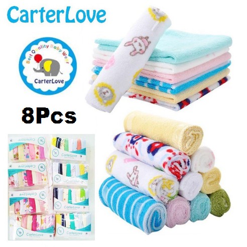 CarterLove Washcloth 8Pcs / Sapu Tangan Bayi