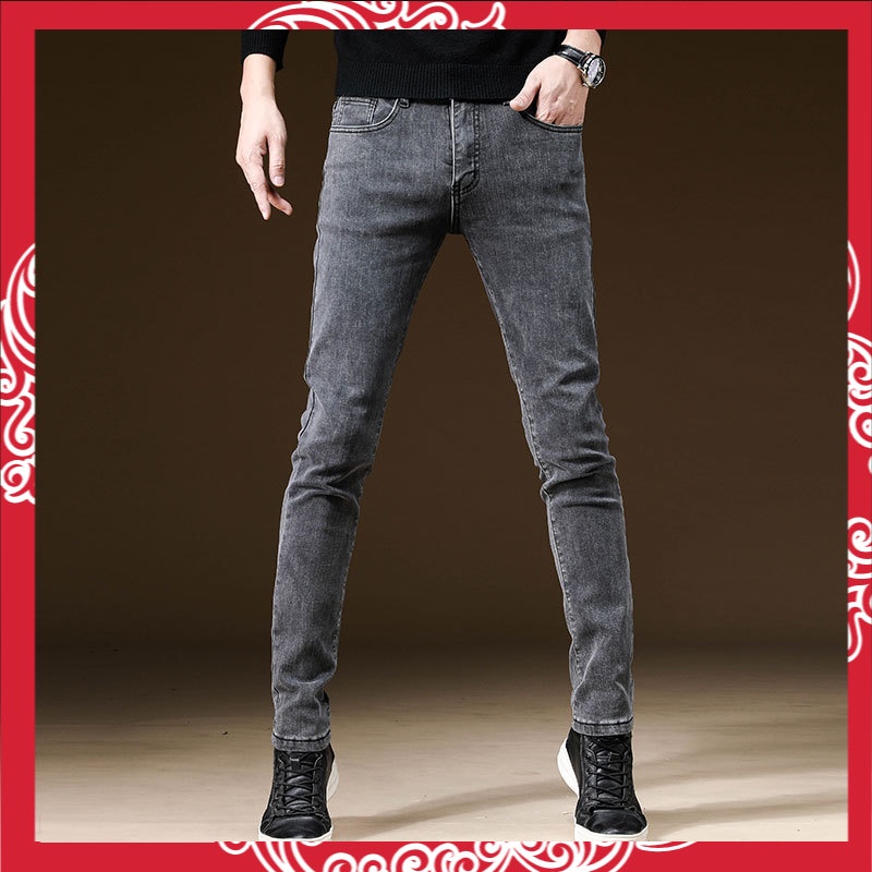 Pria Korea Slim Fit Skinny Celana Stretch Celana Jeans Pria Celana Panjang Pria celana Jeans 7215