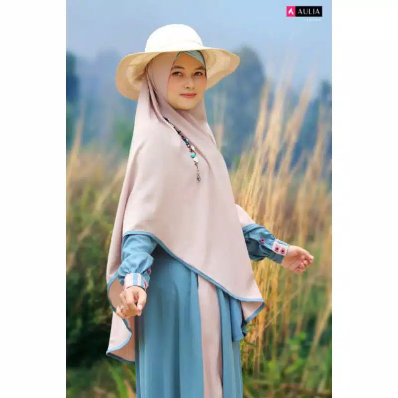 Assyifa glory blue Asyifa Ori Aulia fashion gamis Syar'i branded