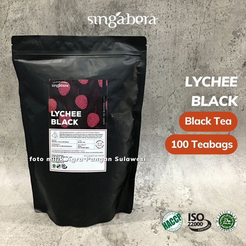 

Lychee Black Tea Singabera | Teh Hitam Leci Celup Teabag Premium Artisan Cafe Resto Hotel Fruit Buah