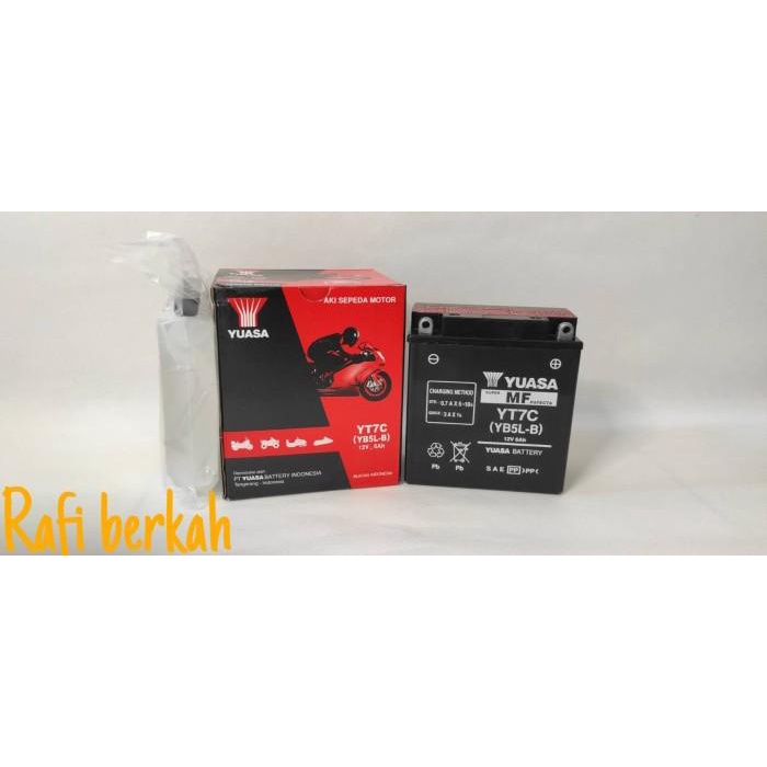 Aki Motor Yamaha Mio Sporty, Mio Smile YUASA YT7C Accu Kering 6Ah