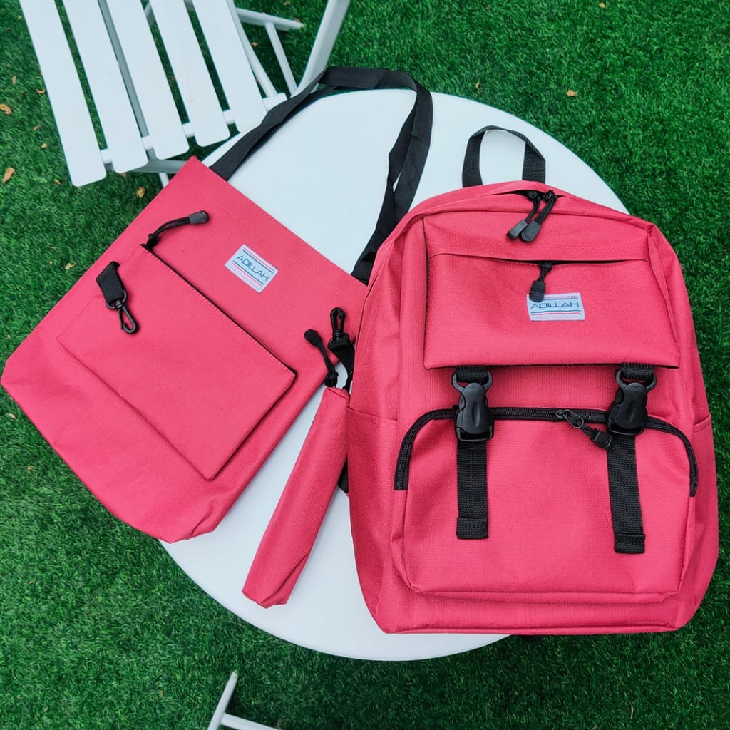 5.5  Sale AMANDA SET BAG 4 IN 1 / TAS SEKOLAH / TAS SATU SET / GOOD QWALITY-MAROON