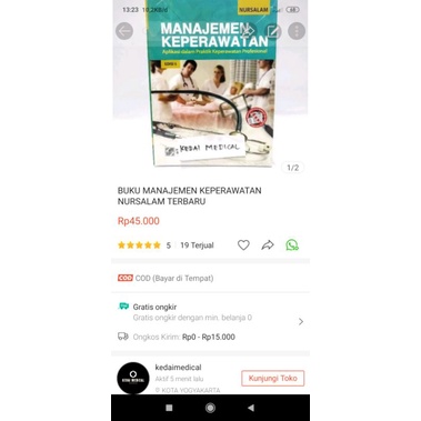 BUKU MANAJEMEN KEPERAWATAN EDISI 5 NURSALAM TERBARU