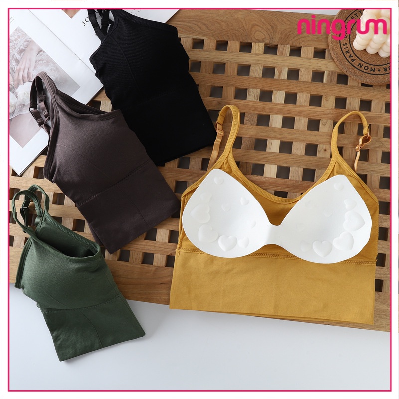 Ningrum Pakaian Dalam Bra Wanita BH Wanita Bra Polos yoga bra push up tanpa kawat sport bra import - 2029