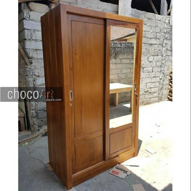 Lemari minimalis / lemari jati / lemari sliding by chocoart jepara / lemari pakaian jati jepara