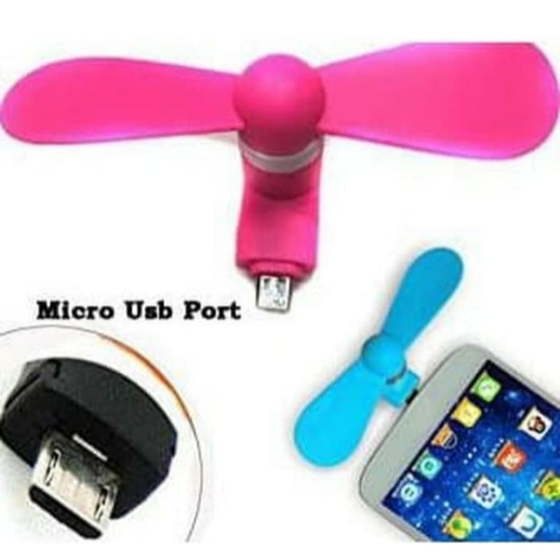 mini usb fan kipas otg colok hp android micro type C micro usb