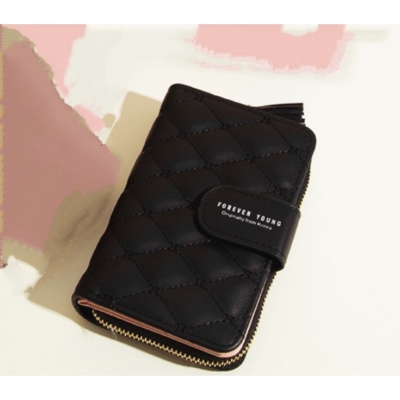 DOMPET LIPAT WANITA KECIL KULIT HITAM CARNIOLA IMPORT WA400B5 MINI PREMIUM SLOT KARTU FASHION UANG PENDEK CEWEK KOREA KEKINIAN REMAJA MURAH SIMPLE LUCU