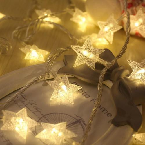 Lampu Natal LED Bola Kapas 20LED 3M Bintang Salju / Tumblr Hias Dekorasi Ruangan Pohon Kamar Tidur /  Cotton LED String Light Tumblr Dengan Untuk Pesta / Lampu Tidur Tumblr Tumbler Aesthetic