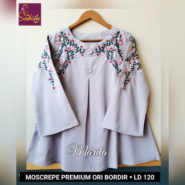 Blus wanita bordir jumbo MARITA