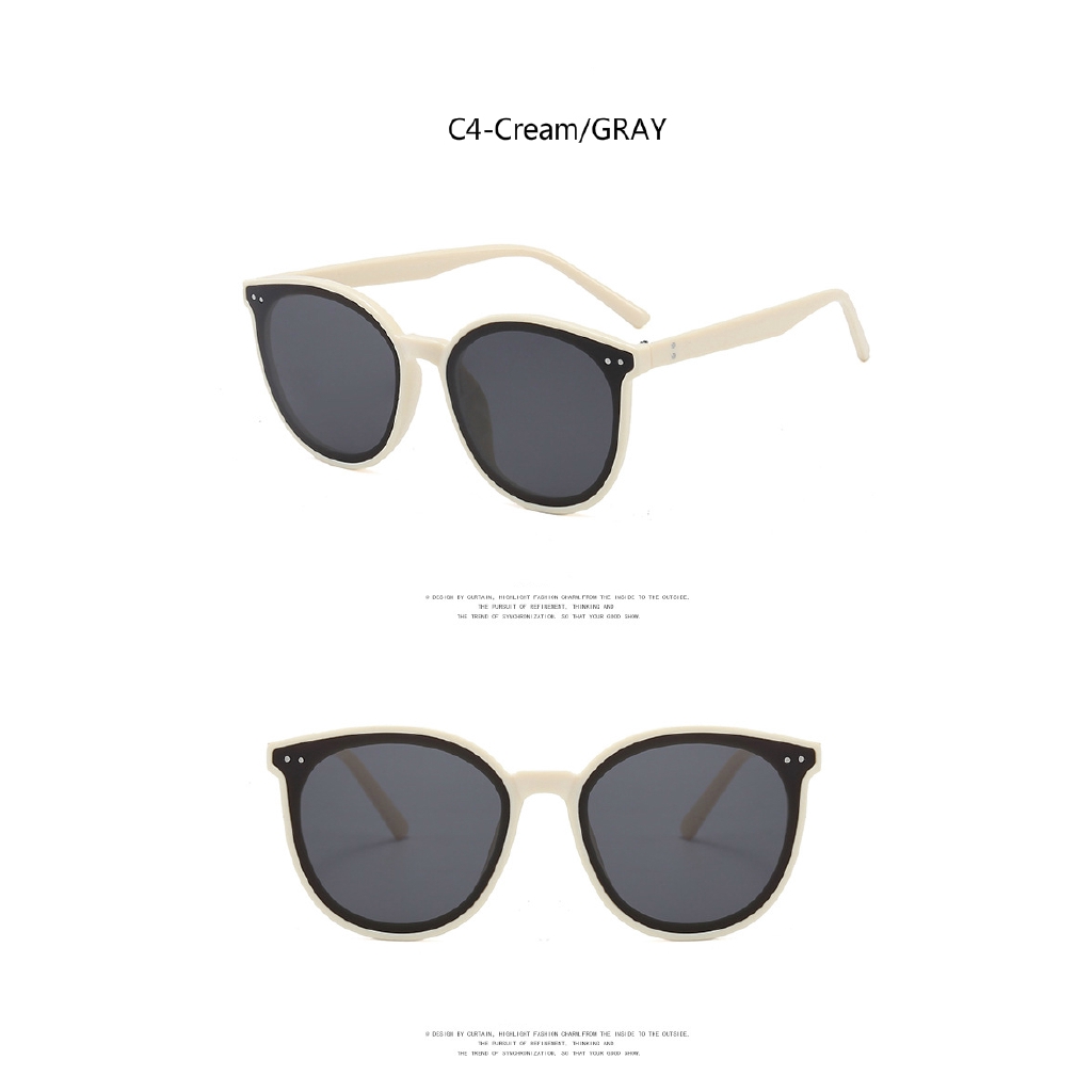 Fashion round frame ins trend men and women all-match sunglasses