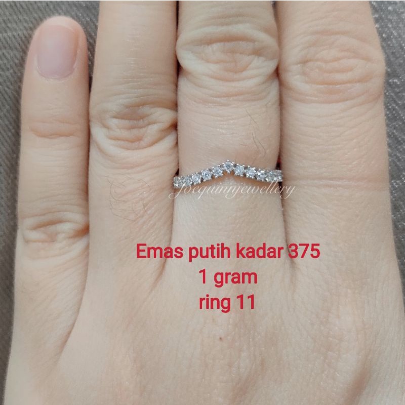 cincin emas putih cap 375 berbagai model