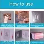 GANTUNGAN KAIT DINDING / PEREKAT 2 SISI / DOUBLE SLIDE WALL HOOKS DAN GANTUNGAN TEMPEL MAGIC HOOK TEMPEL AJAIB KAITAN KAMAR MANDI MANTUL