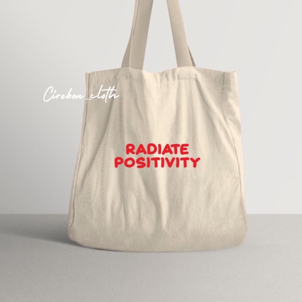 Totebag Kanvas Radiate Positivity (crbn_cloth)