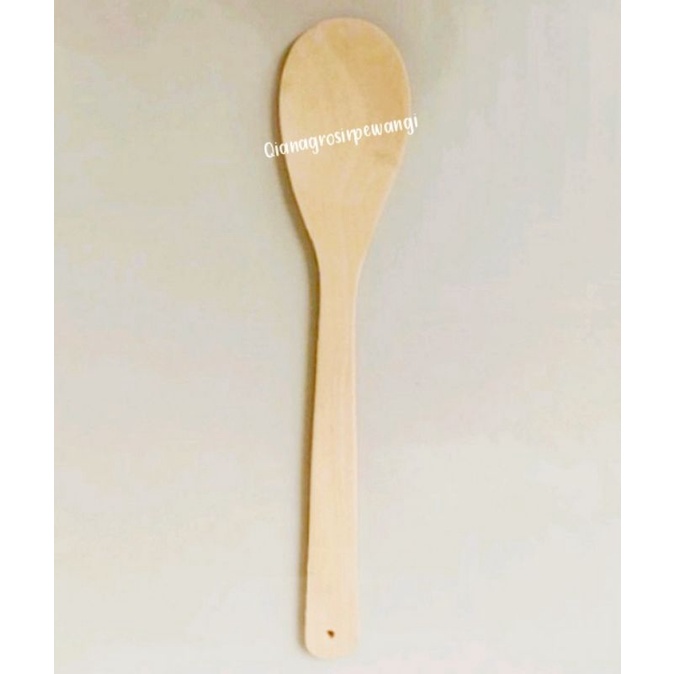 Sodet Bulat Kayu/Spatula Gagang Kayu/Solet Bulat Kayu