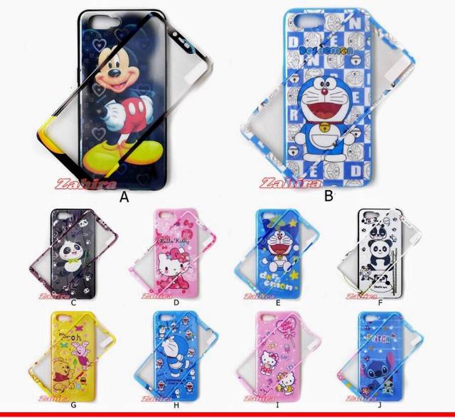 SOFTCASE KARAKTER REDMI NOTE 8 GLOSSY + TEMPERED GLASS
