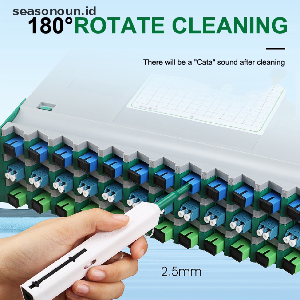 (seasonoun) 1pc FTTH Pena Fiber Optik 2.5mm 1.25mm SC Konektor Smart Cleaner