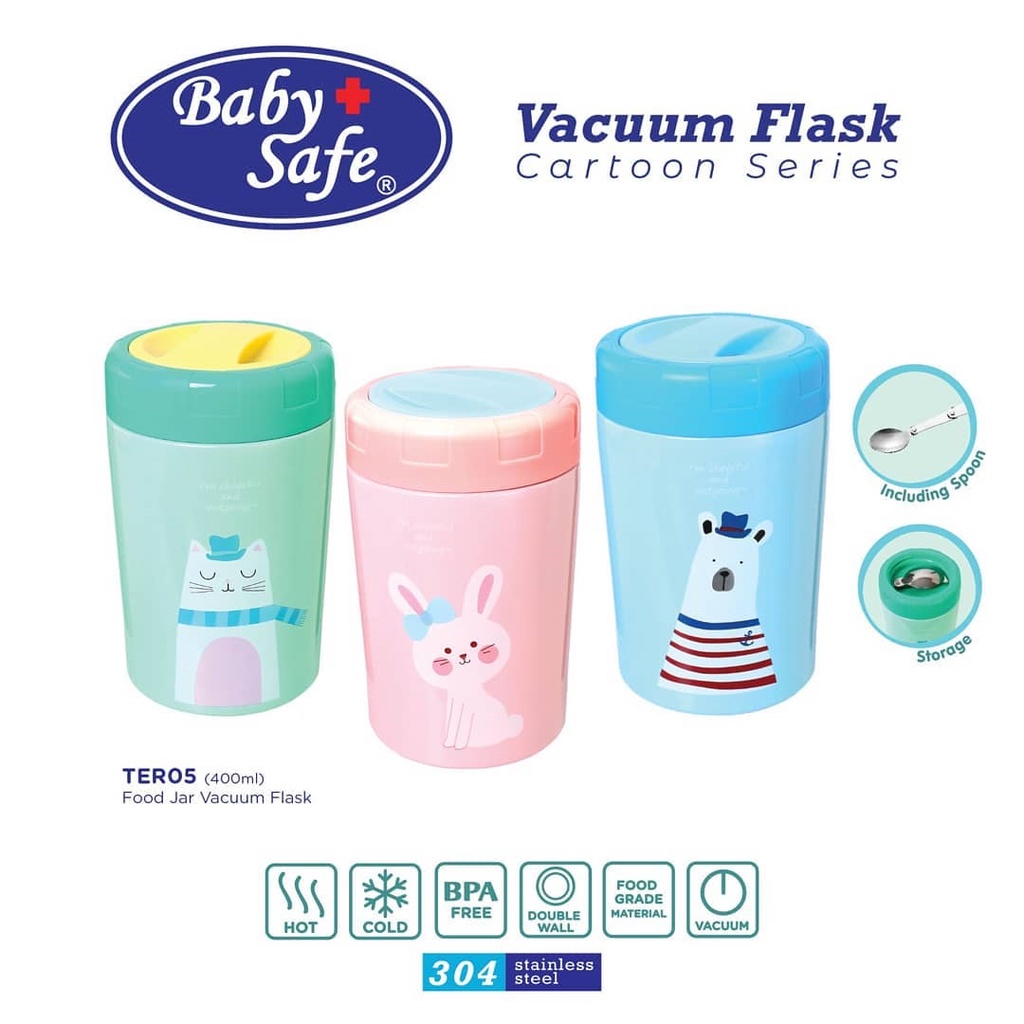 Baby Safe Food Jar Vacuum Flash Termos Makanan Bayi 400 ml TER05