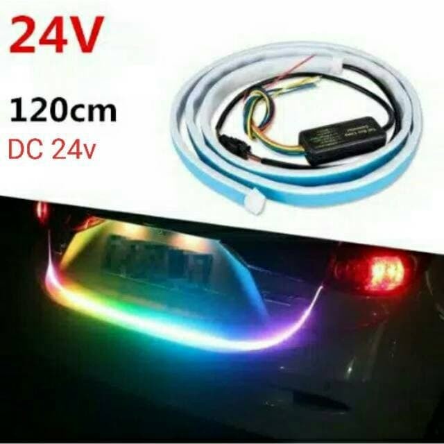 Lampu LED Strip DRL RGB REM Sein BUS TrucK 12v - 24v 120cm BAGASI