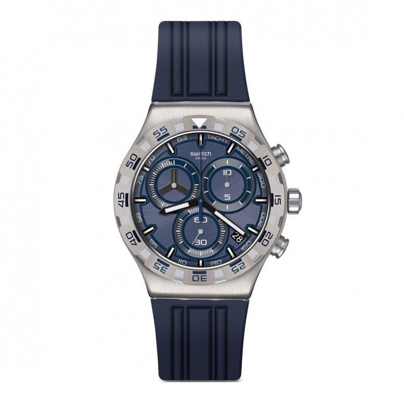 TERBARU JAM TANGAN PRIA SWATCH YVS473 KARET TECKNO BLUE ORIGINAL