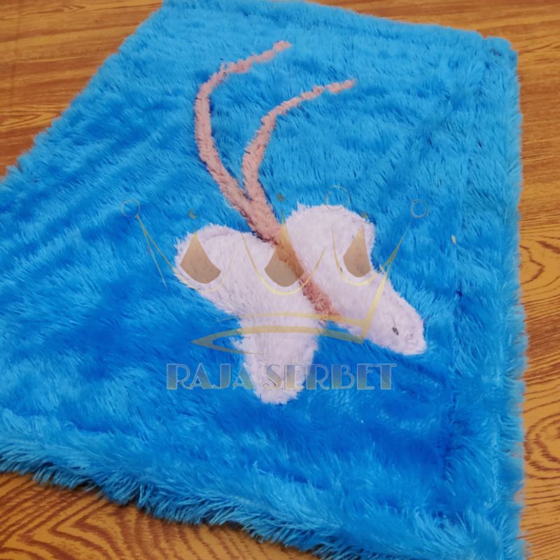 Keset busa bulu Rasfur / keset motif bulu