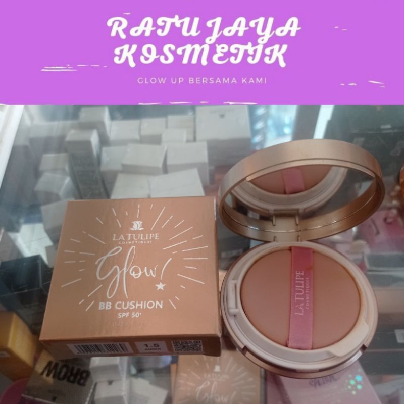 La Tulipe Glow BB Cushion Bedak BB Cushion Cusion Chushion Wajah Glowing Tahan Lama