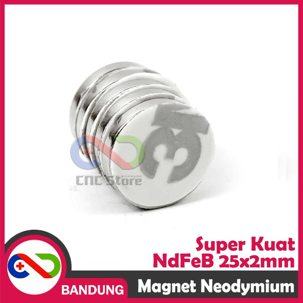 MAGNET NEODYMIUM NDFEB BULAT PERMANEN 25X2MM