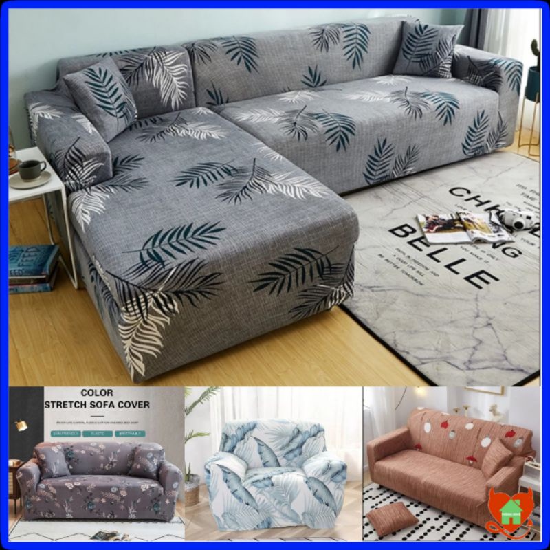 SOFA COVER IMPOR Sarung Elastis Pembungkus Dekorasi Sofa Ruang Tamu COVER SOFA SEATER E488
