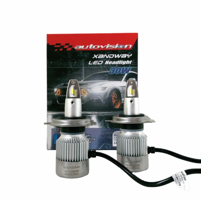 Lampu LED Autovision Xandway H4 30 Watt 6500K Putih Bohlam LED Bulb H4