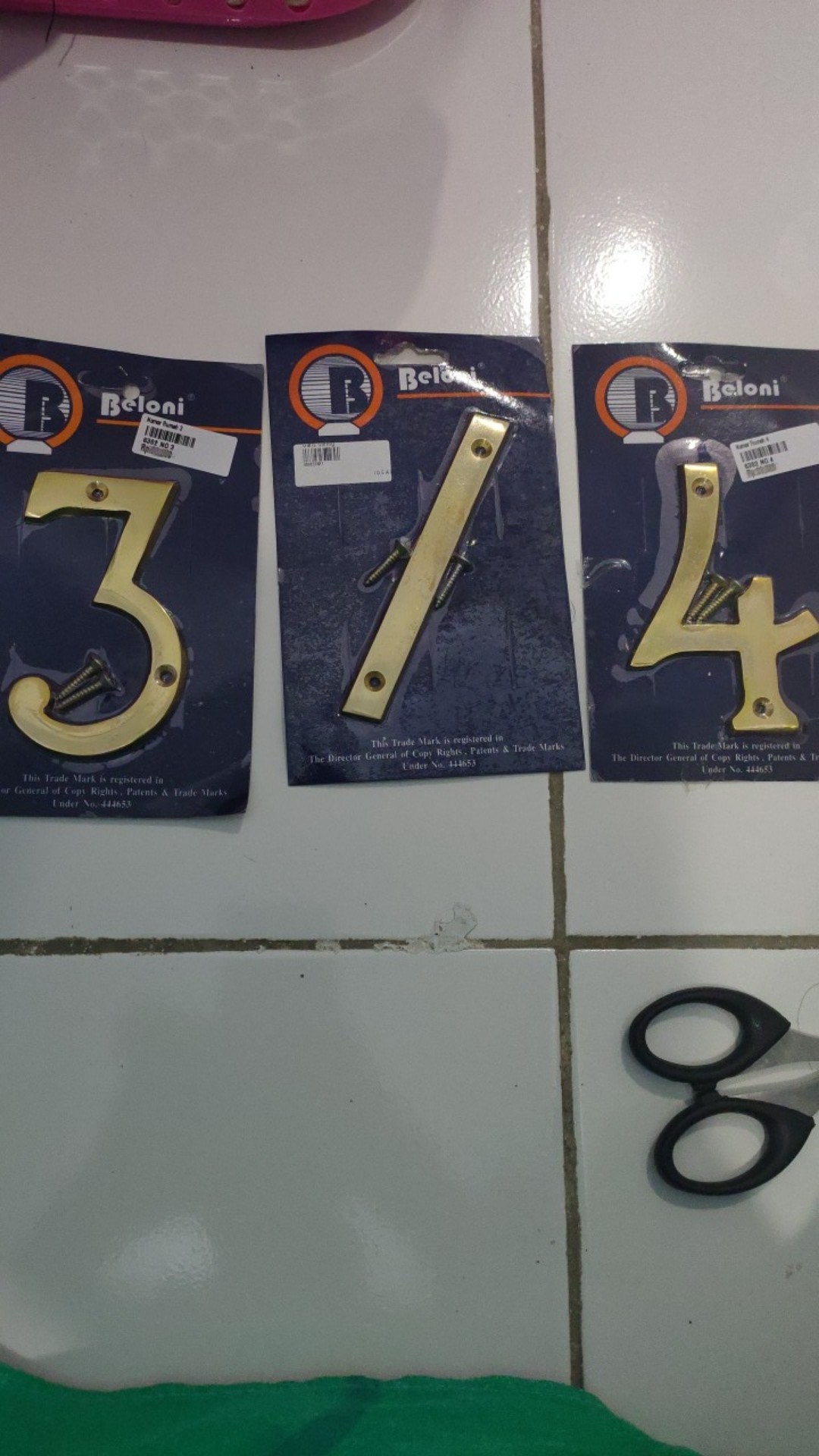 Nomor Dan Huruf Rumah Bahan Metal Chrome Gold