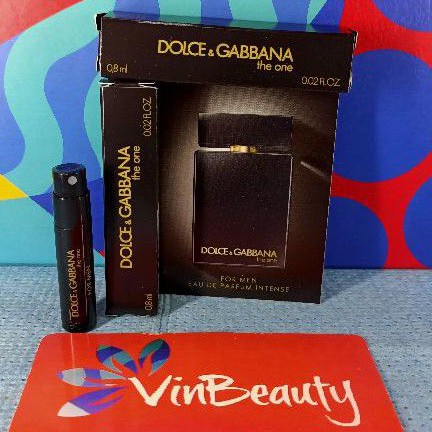 Vial Parfum OriginaL Dolce &amp; Gabbana The One EDP Intense 0.8 ml For Men Murah