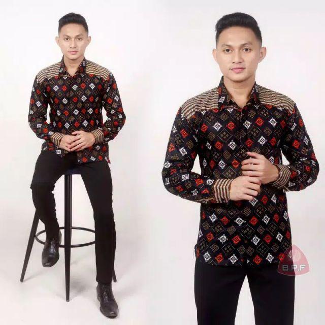 Grosir Batik Hrb026 Kenongo Kemeja Tosca Pendek Pekalongan Padi M L Xl Sogan Prin Halus Kemeja Batik