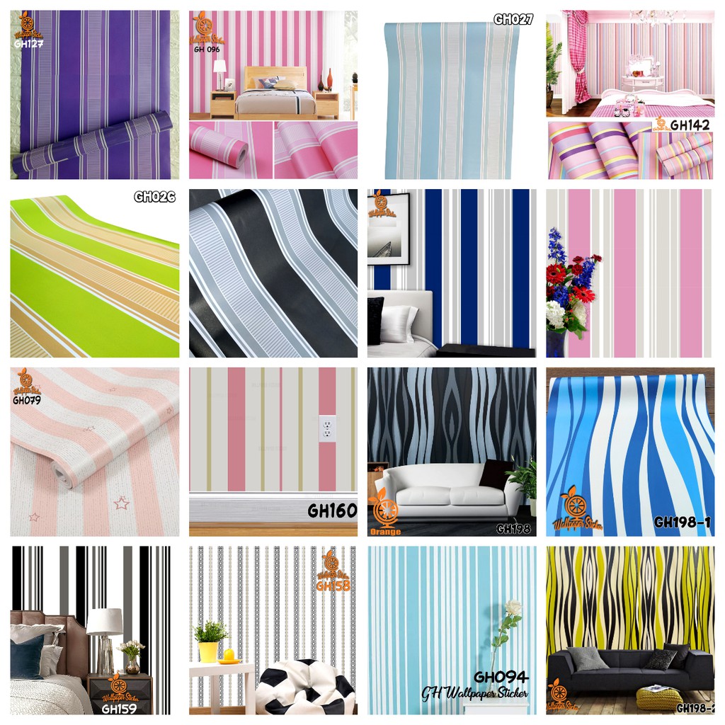 Wallpaper Dinding Kamar Tidur Anak Wallpaper Stiker Dinding Rumah 45cmx9m Wallpaper Dinding 3D Motif Bunga Terlaris HomeLiving