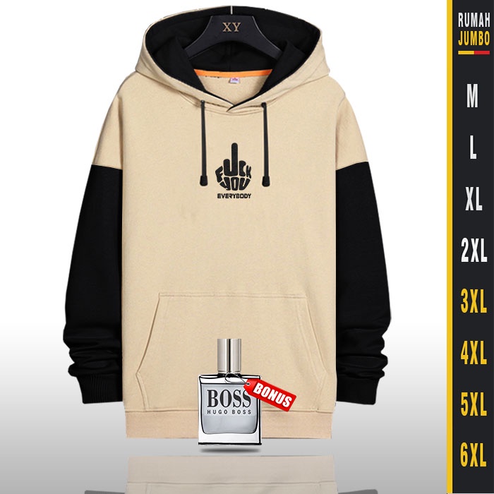 HOODIE OVERSIZE JAKET PRIA JUMBO SWEATER HOODIE PRIA FU**CK