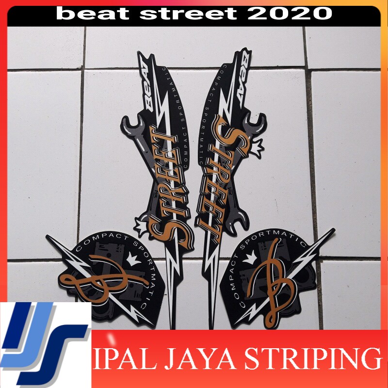 striping lis stiker motor beat street 2020 hitam