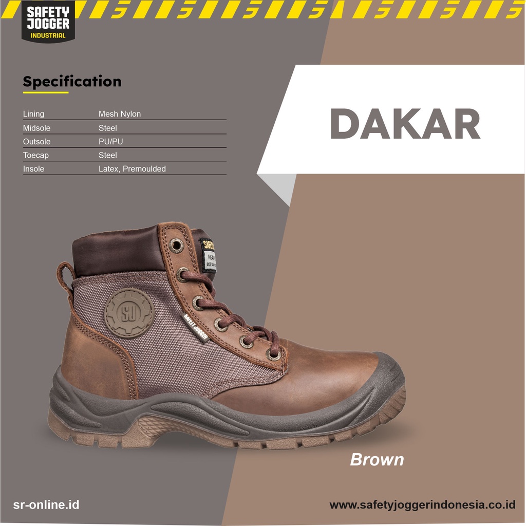 Sepatu Safety Dakar Brown S3 SRC