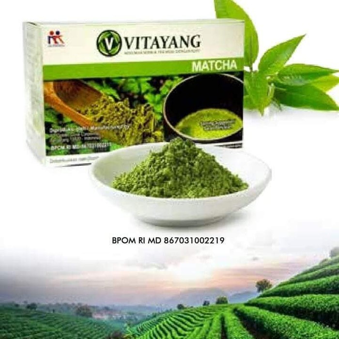 (PROMO 3BOX) Vitayang Matcha KK Indonesia Minuman Teh Hijau Ber Klorofil Bisa Mengurangi Bau Badan