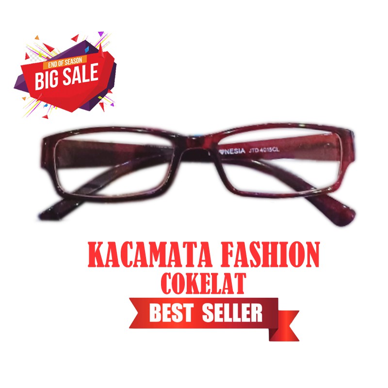 Kacamata Transparan Bentuk Persegi Panjang Gaya Korea Retro Wanita Pria Eye Glasses Fashion Unisex