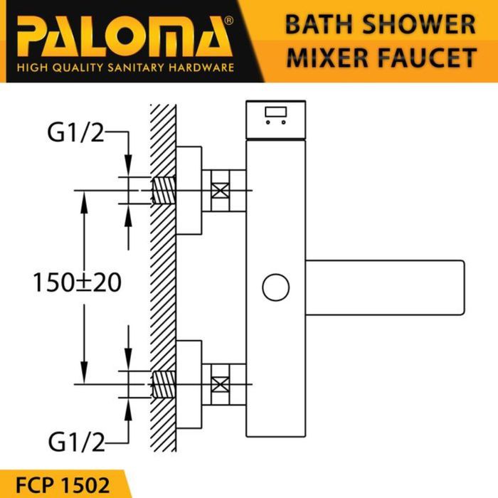 PALOMA FCP 1502 Keran Mixer Bathtub Shower Mandi Panas Dingin Kran Air