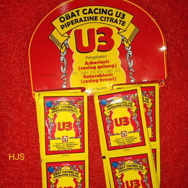 OBAT CACING PUYER U3 1 hanger isi 24 Sachet