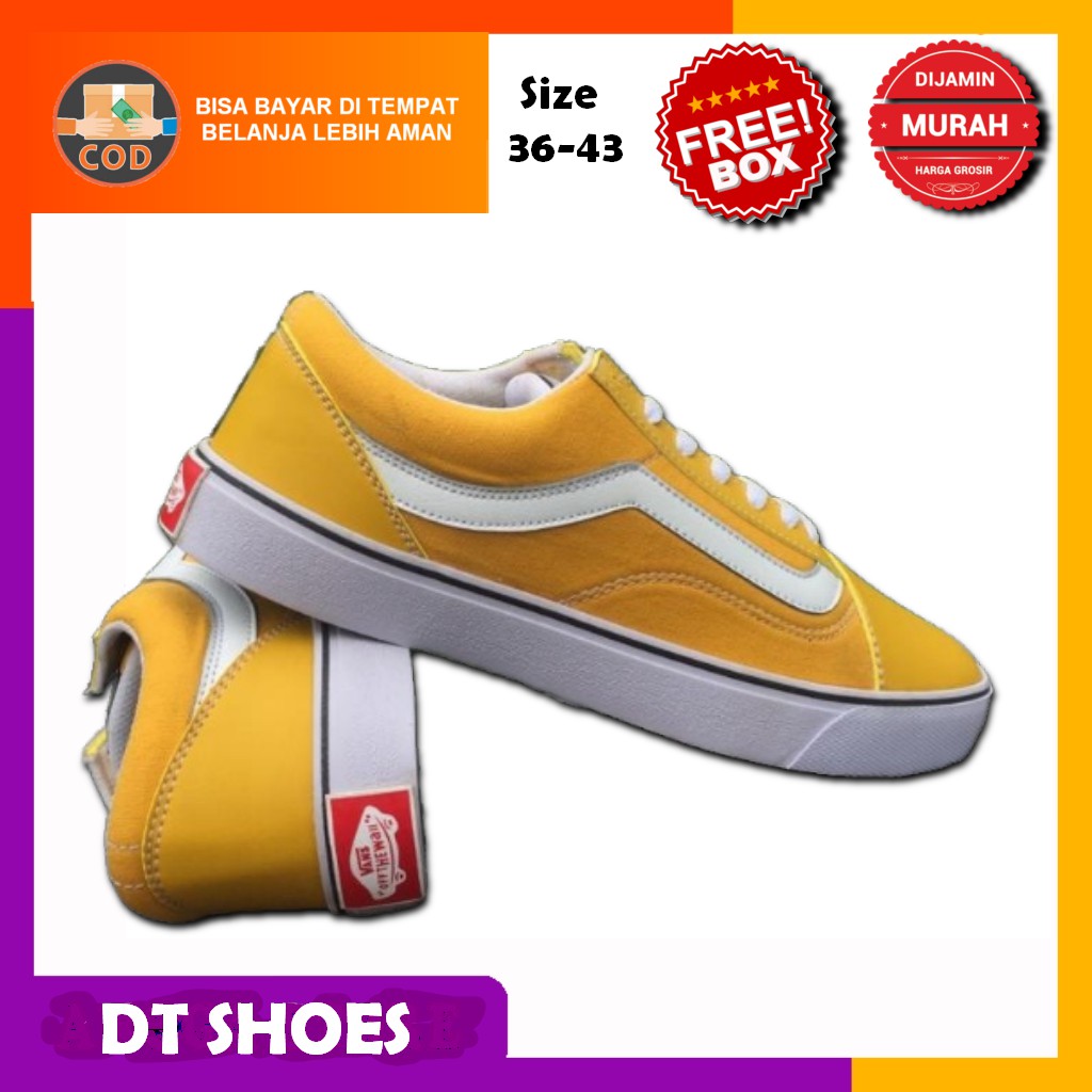 SEPATU VANS OLD SKOOL SEPATU SNEAKERS PRIA WANITA SEPATU KUNING