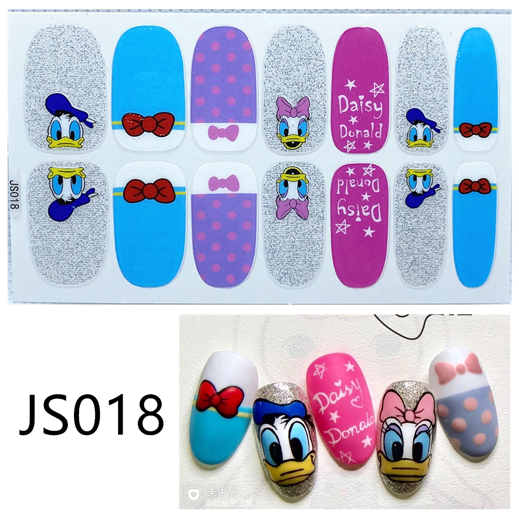 (14Pcs) Stiker Kuku Anti Air Tidak Beracun Untuk Nail Art JS001-JS020