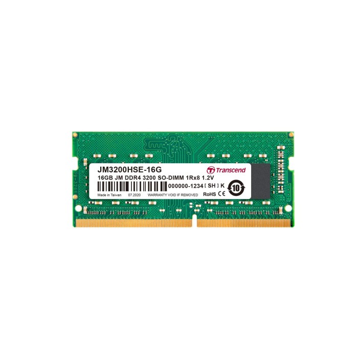 Transcend JetRam SO-DIMM DDR4 3200 16GB for Laptop / Notebook
