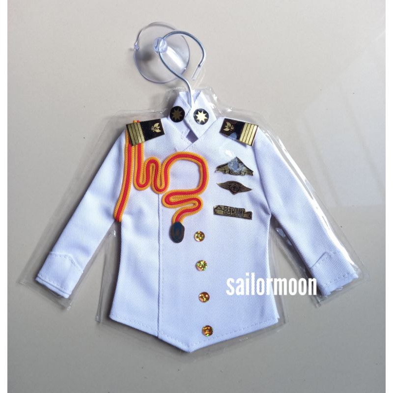 MINIATUR SERAGAM PERWIRA PELAYARAN SERAGAM MINI PELAUT MINI UNIFORM MINI PDU PELAUT SOUVENIR MOBIL P
