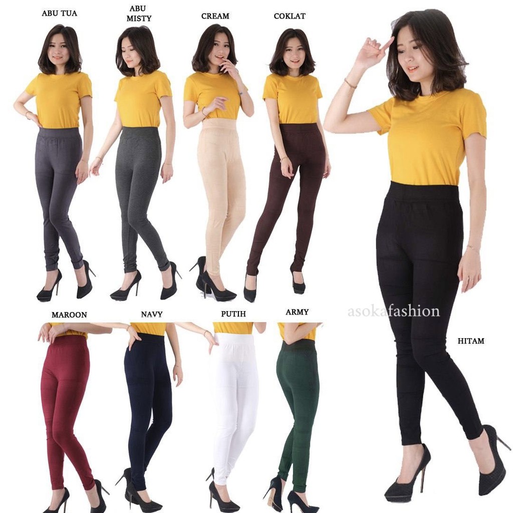 CELANA LEGGING SPANDEK JERSEY/LEGGING POLOS/LEGGING PENDEK,7/8,DAN PANJANG