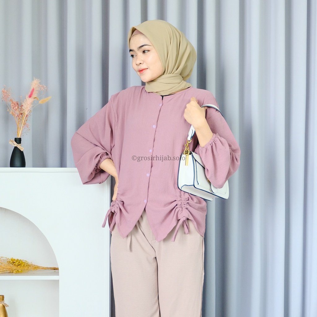 (MSB) KEMEJA VANES TALI SERUT BUSUI WANITA BLOUSE AIRFLOW