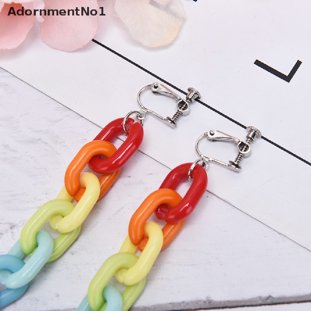 (AdornmentNo1) Anting Tusuk Gantung Statement Wanita Bahan Akrilik Warna Warni Untuk Hadiah