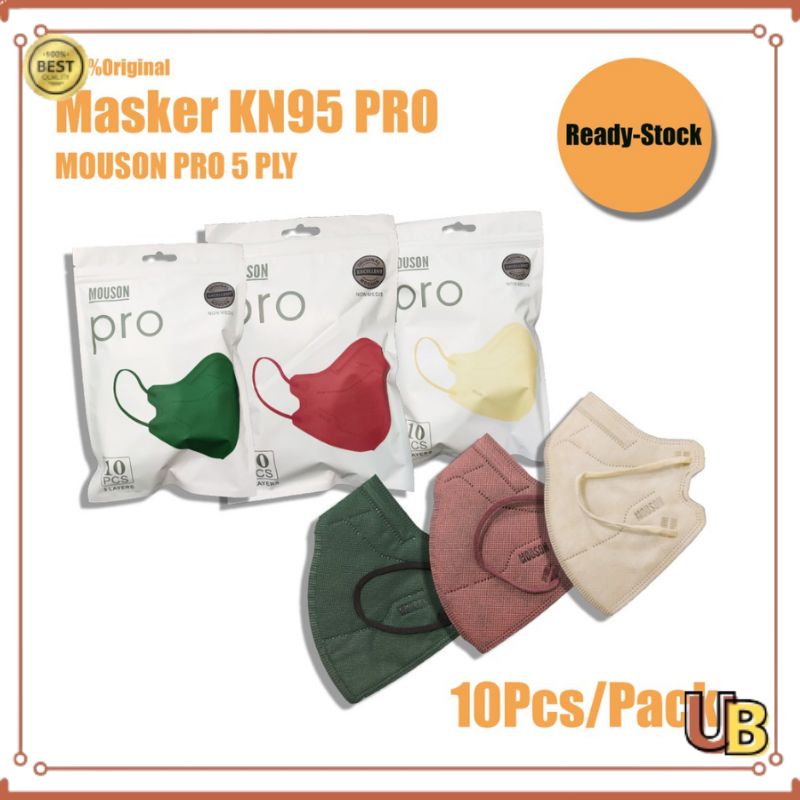 MOUSON PRO Masker 5 Ply isi 10 Pcs KN 95 Disposable Face Mask UDB