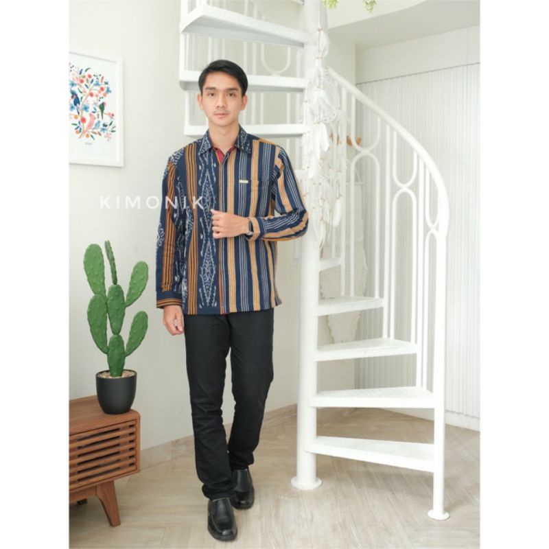 kemeja tenun blangket baju tenun jepara kemeja pria