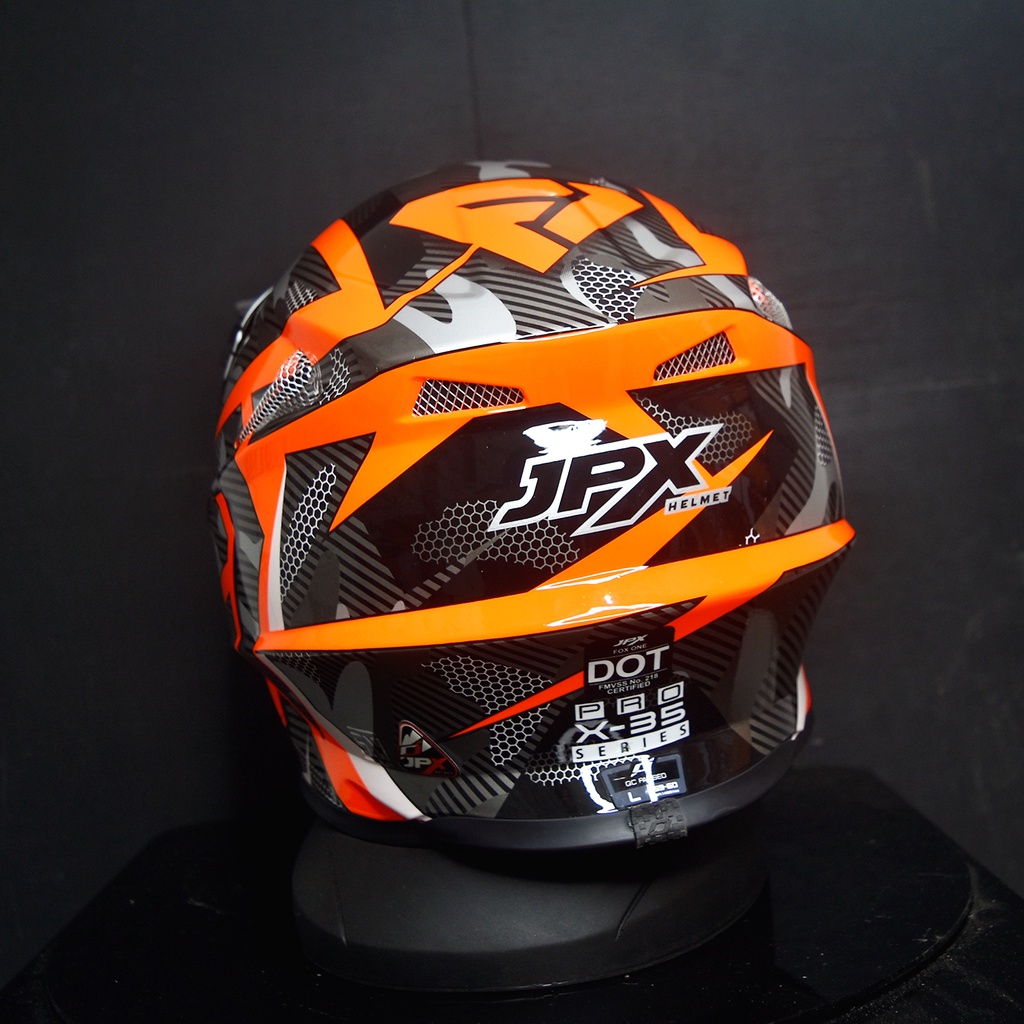 HELM JPX CROSS_FOX1 X35 - FLUO RED GLOSY  PAKET GANTENG GOOGLE SNAIL HELM JPX KLX ORIGINAL HELMET MOTO TRAIL SUPERMOTO HELM FULL FACE MOTO CROSS TERBAIK-2