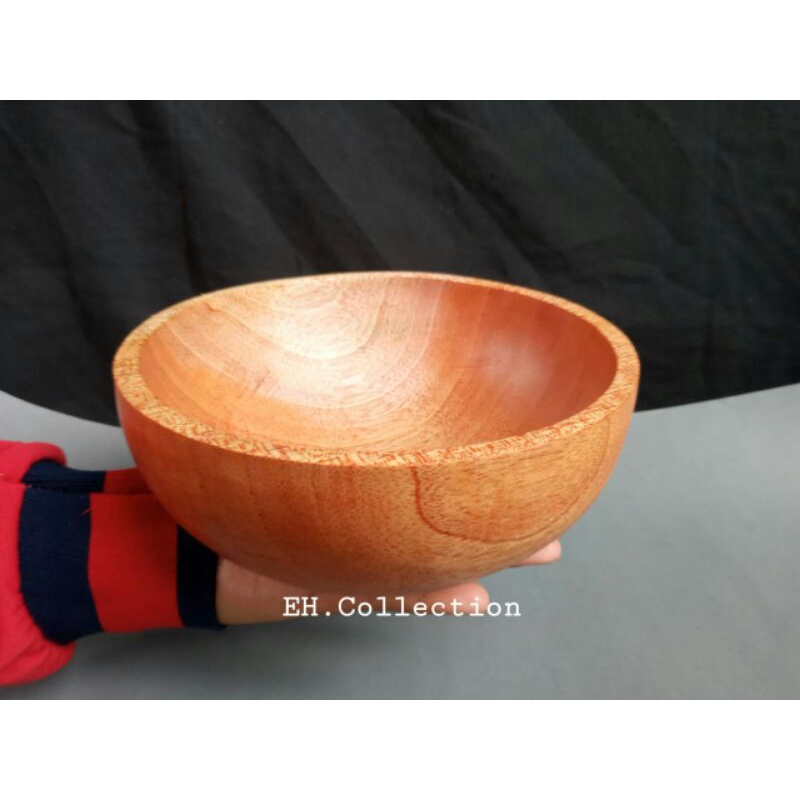 mangkok kayu/mangkok bakso/mangkok mie/mangkok kayu mahoni 15cm